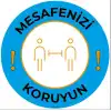Mesafenizi Koruyun Sosyal Mesafe Etiketi 2 (Laminasyonlu)