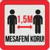 Sosyal Mesafe Yer Etiketi 19 (Laminasyonlu)