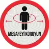 Sosyal Mesafe Yer Etiketi 20 (Laminasyonlu)