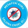 Sosyal Mesafe Yer Yapıştırma 1 (Laminasyonlu)