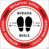 Sosyal Mesafe Yer Yapıştırma 13 (Laminasyonlu)