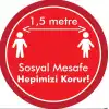 Sosyal Mesafe Yer Yapıştırma 3 (Laminasyonlu)
