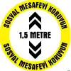 Sosyal Mesafe Yer Yapıştırma 8 (Laminasyonlu)