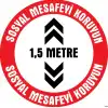 Sosyal Mesafe Yer Yapıştırma 9 (Laminasyonlu)