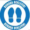 Sosyal Mesafe Yer Yapıştırma Sticker 10 (Laminasyonlu)