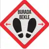 Sosyal Mesafe Yer Yazıları  24 (Laminasyonlu)