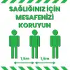 Sosyal Mesafe Yer Yazıları  27 (Laminasyonlu) 33x33