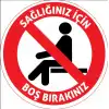 Sosyal Mesafe Yer Yazıları  41 (Laminasyonlu)