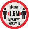 Sosyal Mesafe Yer Yazılarıı 22 (Laminasyonlu)