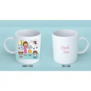 Öğretmen ve Çocuklar Baskılı Öğretmen Kupası