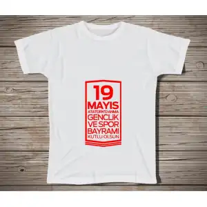 19 Mayıs Baskılı Tişört 2