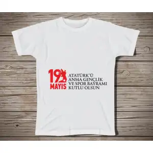 19 Mayıs Baskılı Tişört 3