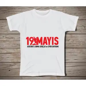 19 Mayıs Baskılı Tişört 5