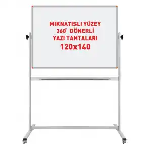 360 Derece Dönerli Mıknatıslı Yazı Tahtası 120x140