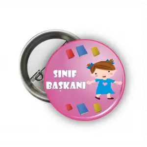 Sınıf Başkanı Öğrenci Rozeti (Kız)