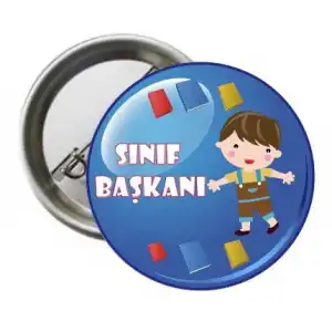 Sınıf Başkanı Öğrenci Rozeti (Erkek)