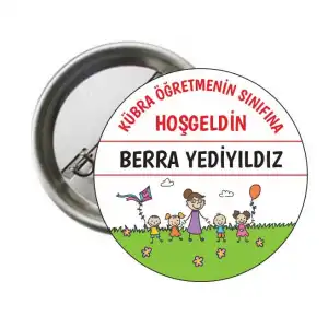 Sınıfına Hoşgeldin Rozeti İsimli 2