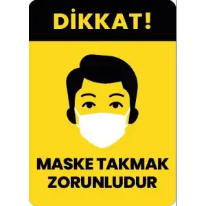 Maske Takmak Zorunludur Sticker 2
