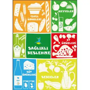 Sağlıklı Besinler Afişi