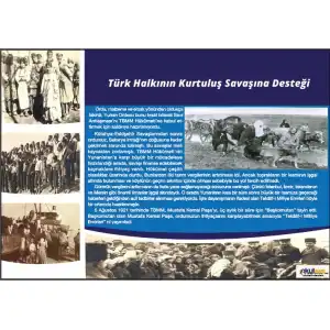 Türk Halkının Kurtuluş Savaşına Desteği Afişi