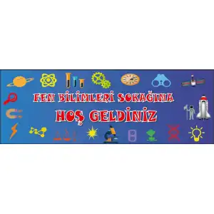 Fen Bilimleri Sokağı Kiriş Yazısı