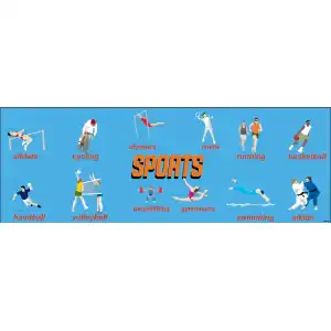 İngilizce Sports Afişi