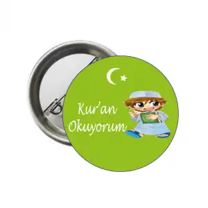 Kuran Okuyorum Rozeti (Erkek)