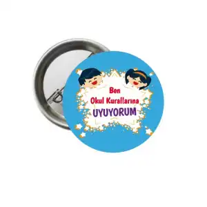 Okul Kurallarına Uyuyorum Öğrenci Rozeti