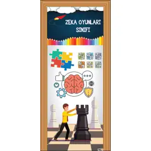 Zeka Oyunları Sınıfı Kapı Giydirme