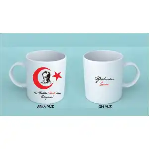 Atatürk ve Ayyıldız Baskılı Kupa