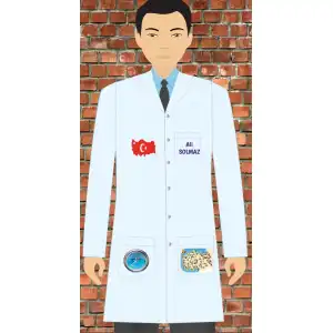 Sosyal Bilgiler Baskılı Erkek Öğretmen Önlüğü 1