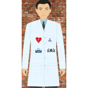 Din Dersi Baskılı Erkek Öğretmen Önlüğü