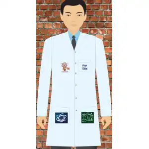 Fizik Baskılı Erkek Öğretmen Önlüğü