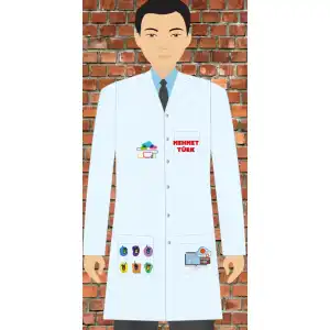 Bilişim T. Baskılı Erkek Öğretmen Önlüğü