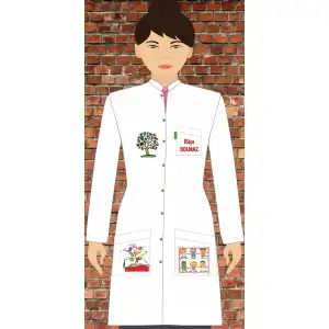 Baskılı Bayan Öğretmen Önlüğü (Sınıf ve Anasınıfı) 1