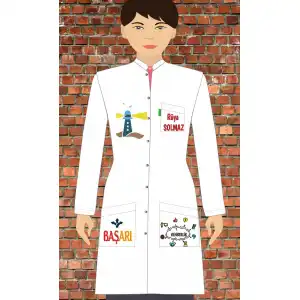 Rehberlik Baskılı Bayan Öğretmen Önlüğü 1