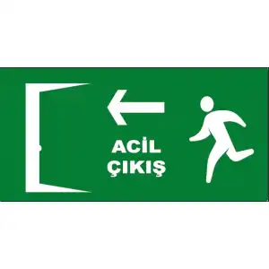 Acil Çıkış Sol Yön Levhası