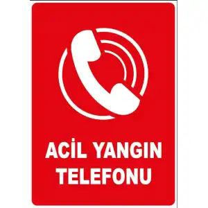 Acil Yangın Telefonu Levhası