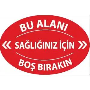 Bu Alanı Boş Bırakın Sosyal Mesafe Etiketi (Sticker)