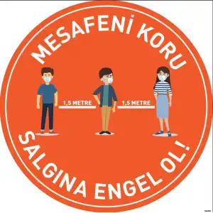 Sosyal Mesafe Yer Yapıştırma 2 (Laminasyonlu)