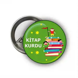 Kitap Kurdu Rozeti (Yeşil)