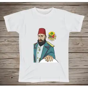 Sultan Abdülhamid Han ve Osmanlı Arması Tişörtü
