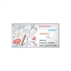 Çalışkan, Azimli, Kararlı Ol Afişi (Posteri)