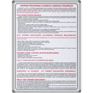 Alüminyum Çerçeve Deprem Öncesinde Alınması Gereken Önlemler 50x70