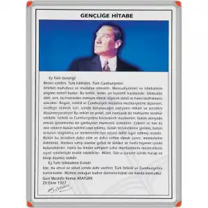 Alüminyum Çerçeve Gençliğe Hitabe 50x70