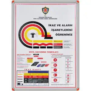 Alüminyum Çerçeve İkaz ve Alarm İşaretleri 50x70