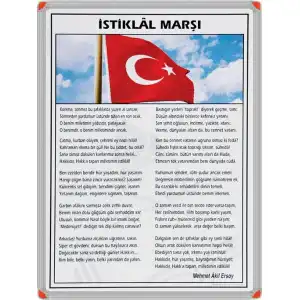 Alüminyum Çerçeve İstiklal Marşı 35x50