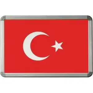 Alüminyum Çerçeve Türk Bayrağı 35x50