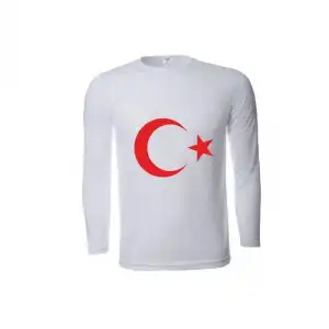 Ayyıldız Görselli Uzun Kol Tişört