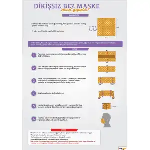 Dikişsiz Bez Maske Kullanımı Afişi